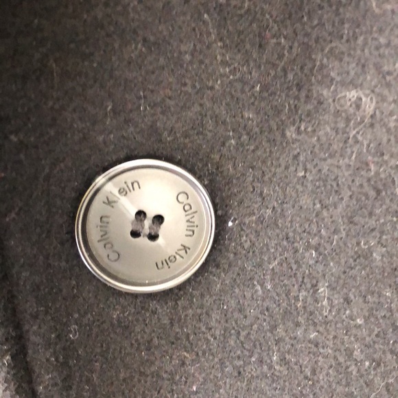 Calvin Klein Men's Solid Single Breasted Wool Blended Overcoat - Picture 4 of 12